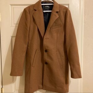 Express Mens brown Overcoat. Size small.